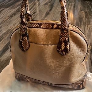 pre-owned michael kors snakeskin bag